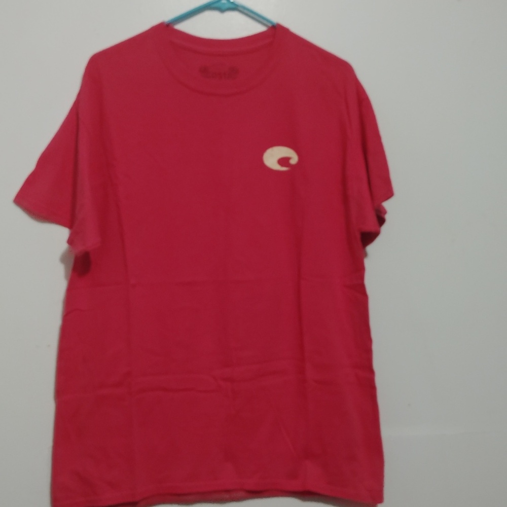 Costa Vibrant Pink Tee with Logo